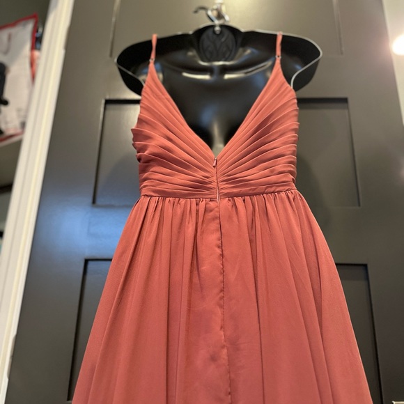 Revelry Bridesmaids Dress, Penelope Chiffon, Size 6 - Picture 4 of 5